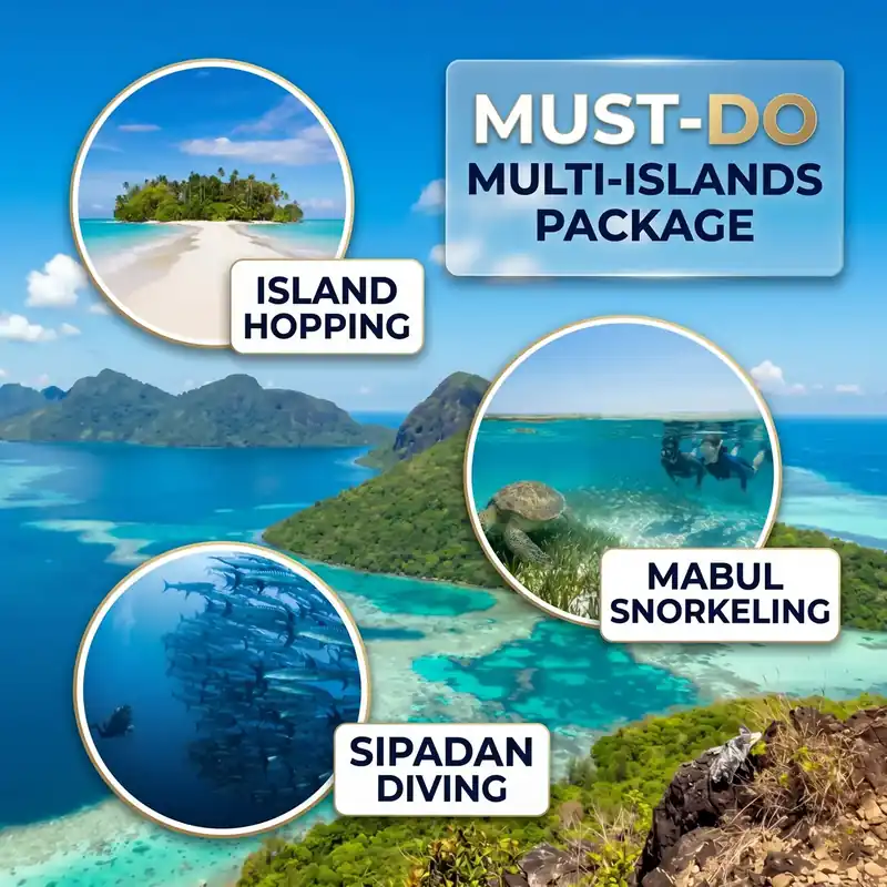 Multi day island hopping tour packages with Sagittarius Resort near Semporna