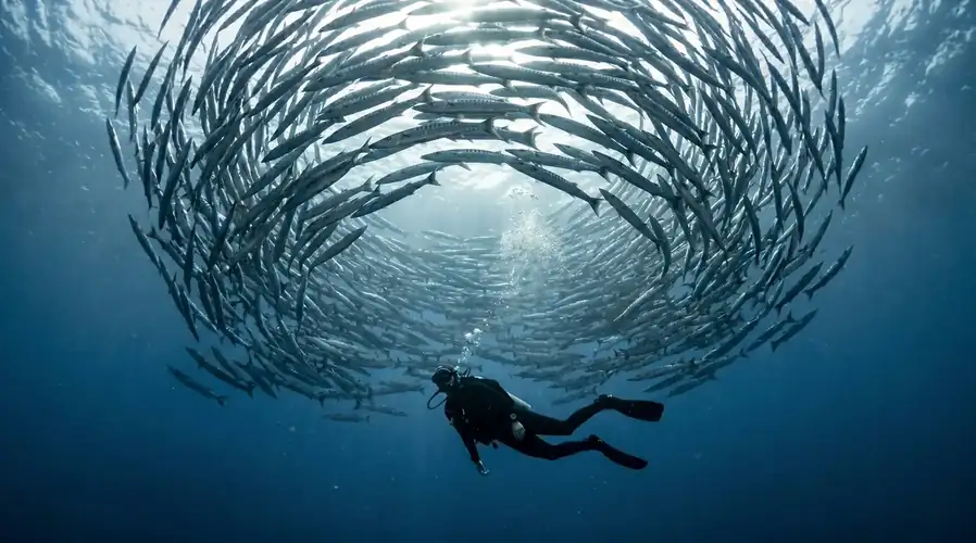 Scuba diving session at the renowned Sipadan Island Sagittarius Resort
